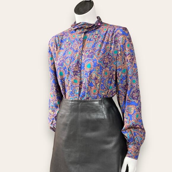 1980s professional purple Pendleton Button up size 10 - Picture 3 of 7